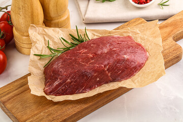 Raw beef meat uncocked steak