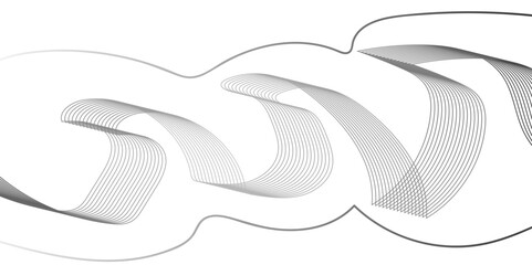 gray silver business lines wave curves with smooth gradient abstract background. Abstract wave blend lines on transparent background. Design for banner, wallpaper, background and many more. 