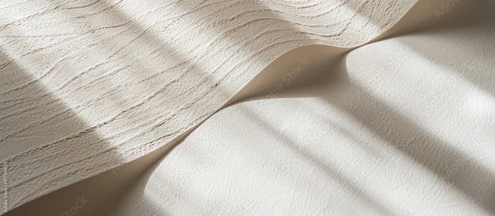 Poster sophisticated textured paper in light pastel beige with shadows creating an overlay effect for vario