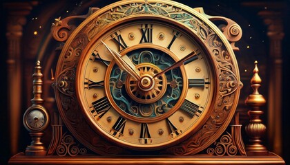 Fototapeta premium old clock on the wall