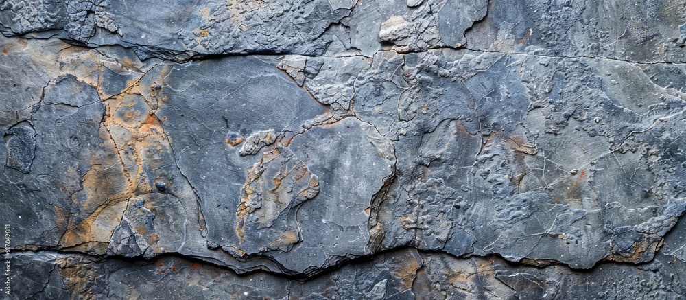 Aufkleber an abstract background of blue grey stone concrete with room for additional images