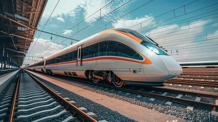 Naklejka premium Next-Generation Train: Advanced Rail Technology