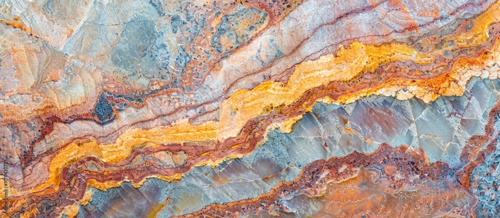 Aufkleber colorful granite stone pattern in abstract close up shot with shallow depth of field perfect for a b
