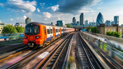 Naklejka premium Cutting-Edge Rail: Newest Train Model