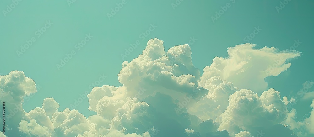 Aufkleber clouds fill the sky in the copy space image