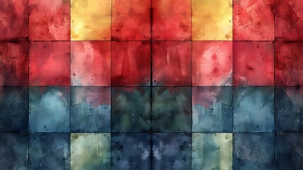 Classic plaid watercolor pattern, shades of navy, red, and green, soft gradients, seamless design, detailed textures, hd quality, natural look. 