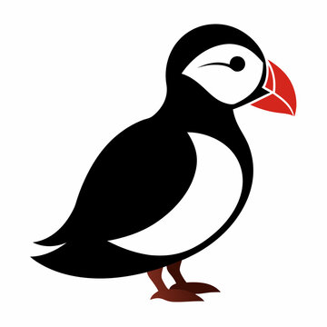 recommend clip art: Puffin isolated on white background, Puffin vector illustration, bird on a branch vector art, Puffin silhouette, bird vector icon, Puffin on a branch line art, eps