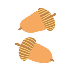 Rustic acorns illustration representing autumn and harvest season. Perfect for eco-friendly designs and nature-inspired artwork.