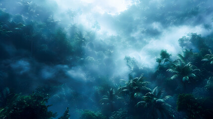Fototapeta premium Mist Surround Pristine Rainforest