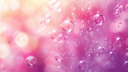 Dreamy Abstract of Bubbles Glimmering in Soft Colors