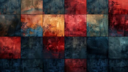 Watercolor pattern with plaid design, shades of navy, red, and green, soft gradients, seamless design, detailed textures, classic look, hd quality, natural look. 