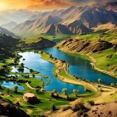 lake in the mountains