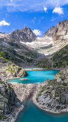 Le lac blanc dans la vallée du Mont Blanc en France