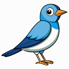 Warbler isolated on white background, Warbler vector illustration, bird on a branch vector art, Warbler silhouette, bird vector icon, Warbler on a branch line art, eps