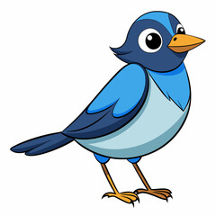 Warbler isolated on white background, Warbler vector illustration, bird on a branch vector art, Warbler silhouette, bird vector icon, Warbler on a branch line art, eps