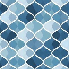 Obraz premium Fluid wave pattern in varying shades of blue and white.