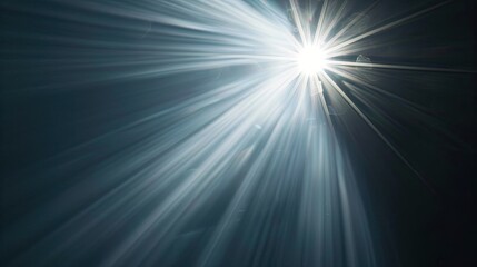 Sunlight with a glare on the camera on a black background 