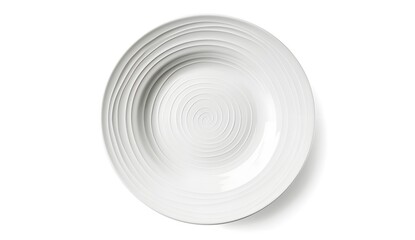 White plate with spiral design