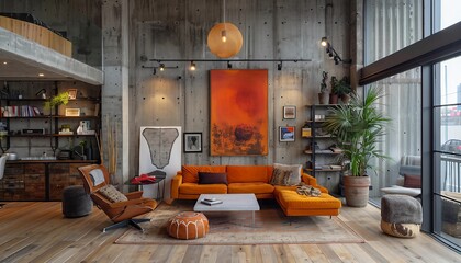 Innovative Concrete Office Workspace: Maximizing Functionality in a Raw, Urban Setting, innovative office workspace with raw concrete walls and functional