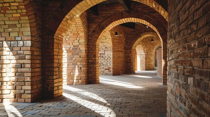 Fototapeta premium The thermal mass of bricks helps regulate indoor temperatures, contributing to energy efficiency