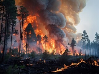 Forest Fire: A Blaze in the Trees