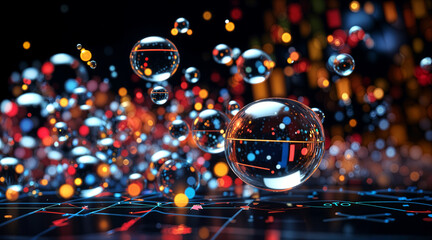 glass ball in the night