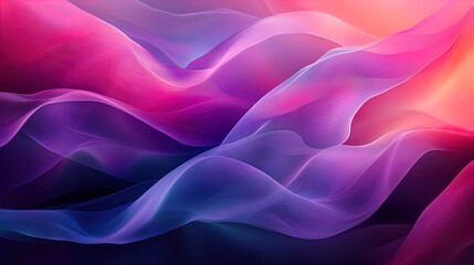Stunning Colorful Wave Art Poster: Vibrant Gradients and Soft Curves in Purple and Pink for a Captivating Sports Interior Décor