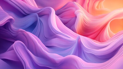 Obraz premium Stunning Colorful Wave Art Poster: Vibrant Gradients and Soft Curves in Purple and Pink for a Captivating Sports Interior Décor