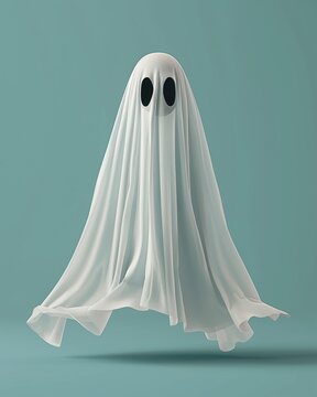 Ghostly Figure on Blue. Culture and Reli
