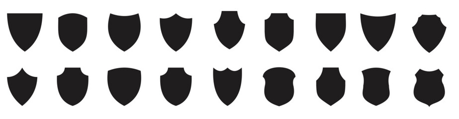 Shield icons set protect shield vector set shield security icons