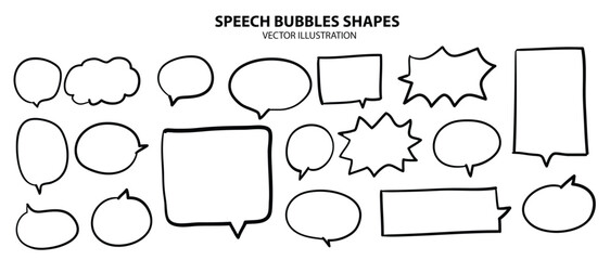 Speech bubbles vector.