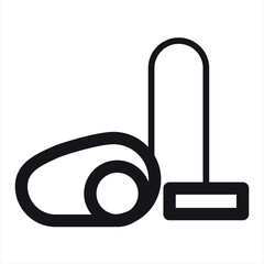 Vacuum Cleaner, Household Line Icon Logo Illustration. Household Icon-set. Suitable For Web Design, Logo, App.