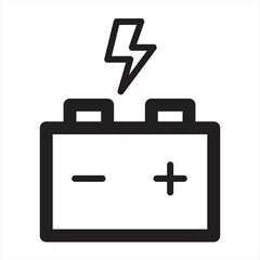 Car battery icon,vector illustration. Flat design style. vector car battery icon illustration isolated on White background, car battery icon . car battery icons