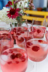 cocktail in a glass on a table