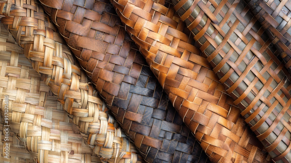 Aufkleber design a series of paper textures with a woven basket effect. how do the interlaced patterns and tex
