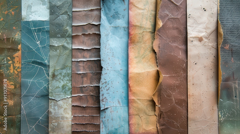 Poster design a series of textured paper backgrounds for a scrapbook project. how do the textures and color