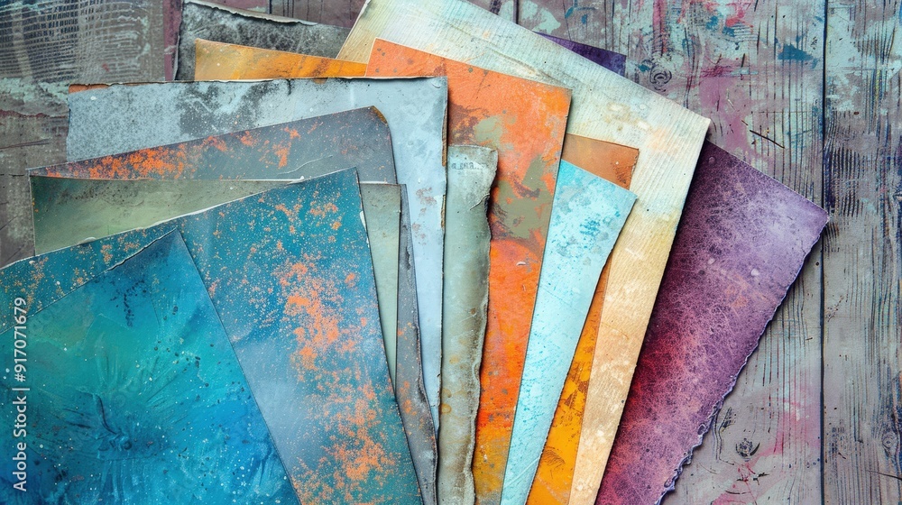 Aufkleber design a series of textured paper backgrounds for a scrapbook project. how do the textures and color