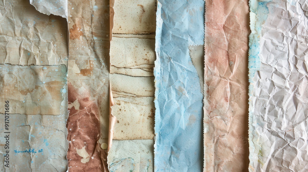 Aufkleber design a series of textured paper backgrounds for a scrapbook project. how do the textures and color