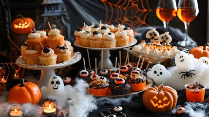 Citrus Delights. Vibrant Orange Cupcake Recipe Concept