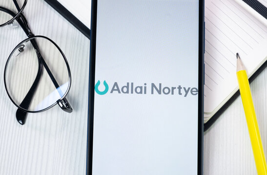 New York, USA - 1 August 2024: Adlai Nortye Logo on Phone Screen, Company Icon on Display