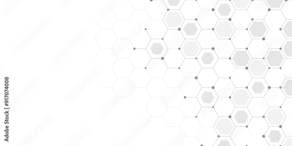 Aufkleber Graphic design element with abstract geometric background of simple hexagon pattern