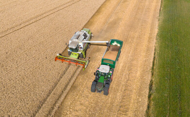 Combine Harvester in action on the somerset levels
