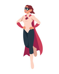 super hero girl with mask character