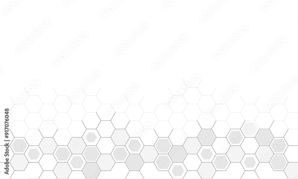 Wall mural graphic design element with abstract geometric background of simple hexagon pattern