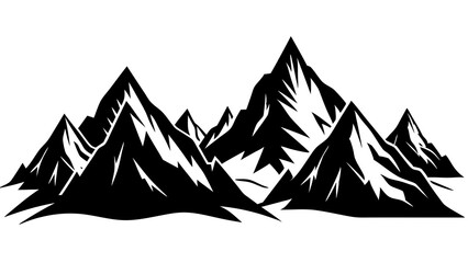 Mountain Vector Set: Simple Flat Design