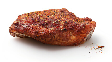 Juicy Seasoned Pork Chop: A succulent and seasoned pork chop, ready to be devoured, with a delicious, crispy skin and a generous sprinkle of spices. Close-up image captures the savory appeal for a mou