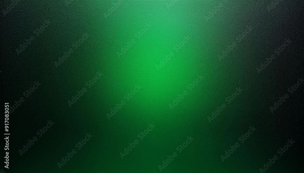 Poster abstract green particles on textured black surface. ethereal light spots and bokeh effect in dark at