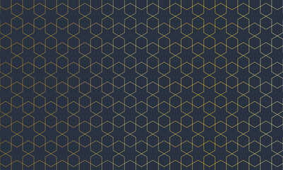 Abstract seamless pattern with a geometric background of polygonal golden lines. Stylish texture