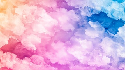Fototapeta premium A vibrant blend of pastel colors creating a dreamy cloudscape, perfect for backgrounds and designs.