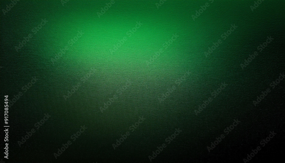Poster abstract green particles on textured black surface. ethereal light spots and bokeh effect in dark at